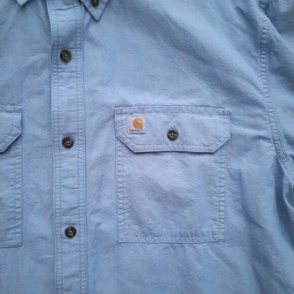 Carhartt Long Sleeve Ranch Shirt Men's Size XL Original Fit Logo Workcore - Picture 2 of 6